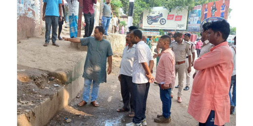 जल जमाव की समस्या दूर करने का प्रयास