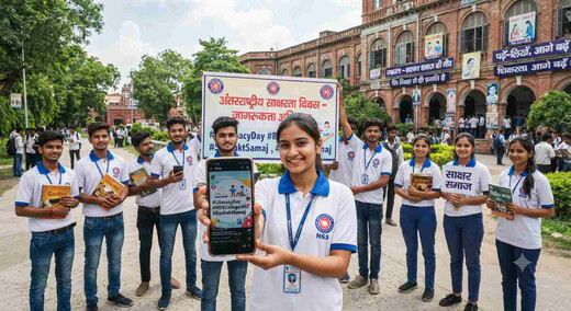 युवाओं ने संभाली कमान: आरडीएस कॉलेज के एनएसएस स्वयंसेवकों ने वीडियो संदेशों से चलाया साक्षरता अभियान