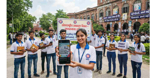 युवाओं ने संभाली कमान: आरडीएस कॉलेज के एनएसएस स्वयंसेवकों ने वीडियो संदेशों से चलाया साक्षरता अभियान