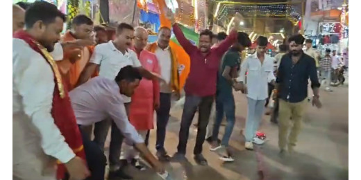 बीजेपी कार्यकर्ताओं ने मनाया हरियाणा विधानसभा चुनाव में जीत का जश्न