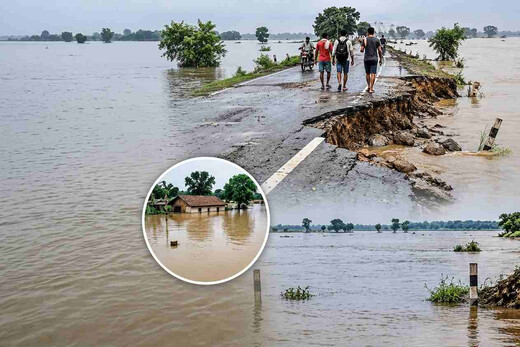 बिहार में बाढ़ से सड़कों को भारी नुकसान, 1050 से ज्यादा ग्रामीण सड़कें प्रभावित