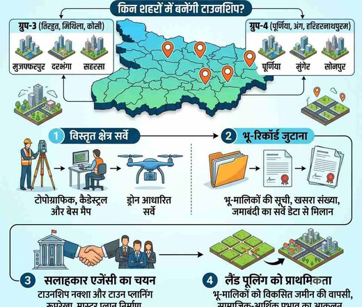 बिहार में बनने वाली हैं 6 नई सेटेलाइट टाउनशिप: ड्रोन से होगा जमीन का सर्वे, जानें किन शहरों को मिलेगा फायदा