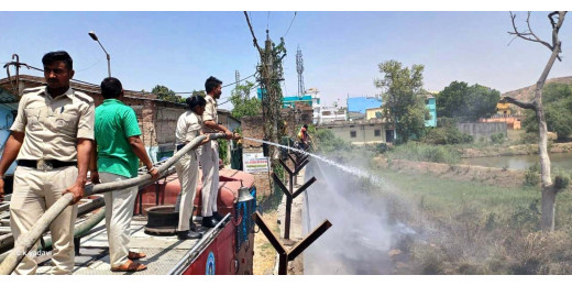 शार्ट सर्किट से बियाडा में लगी आग