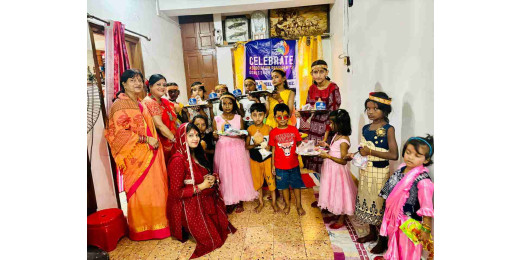 इनरव्हील क्लब मुजफ्फरपुर द्वारा नवमी पर हवन और कन्या पूजन का आयोजन