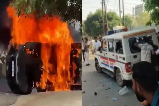 उग्र हुआ श्रमिक आंदोलन, नोएडा में तोड़फोड़ और आगजनी से हालात तनावपूर्ण