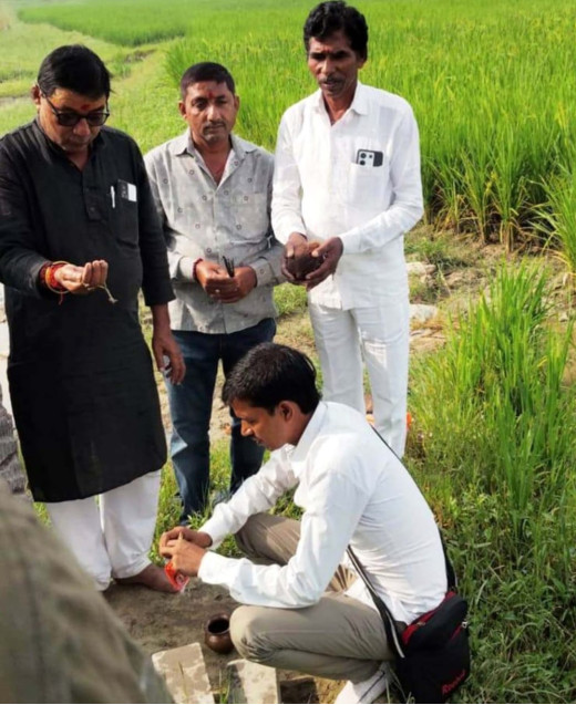 पंचायत सरकार भवन निर्माण को लेकर भूमि पूजन