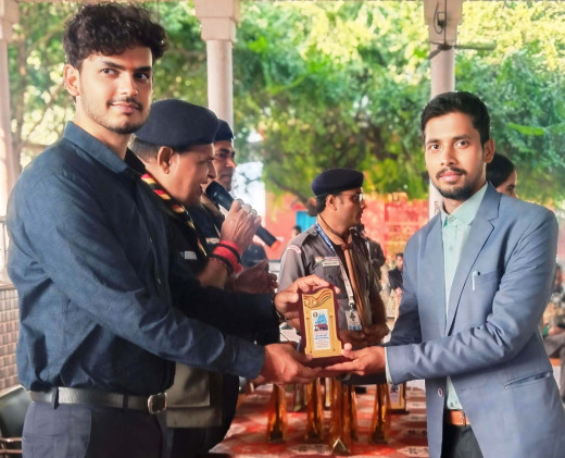 राज्य स्तरीय कैंप में अनुराग आनंद को मिला सम्मान