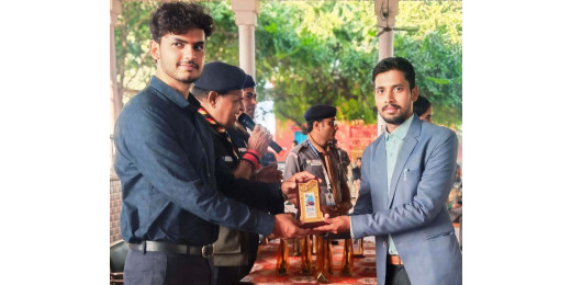 राज्य स्तरीय कैंप में अनुराग आनंद को मिला सम्मान