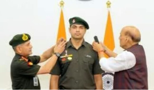 भारत के लेफ्टिनेंट कर्नल बने नीरज चोपड़ा , राजनाथ सिंह ने प्रदान की मानद उपाधि