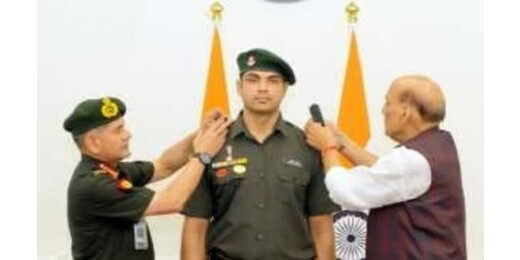 भारत के लेफ्टिनेंट कर्नल बने नीरज चोपड़ा , राजनाथ सिंह ने प्रदान की मानद उपाधि