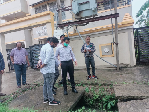 मुख्यमंत्री समग्र विकास योजना के तहत नगर आयुक्त का निरीक्षण