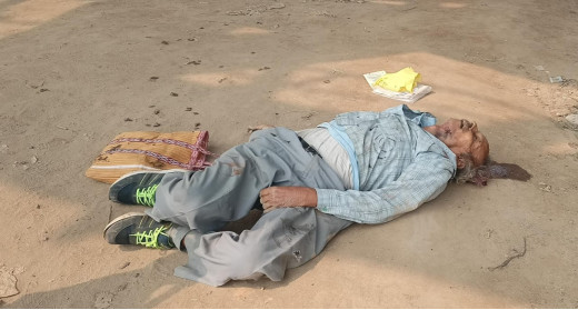 पुल से नीचे गिरने से हुई वृद्ध की मौत