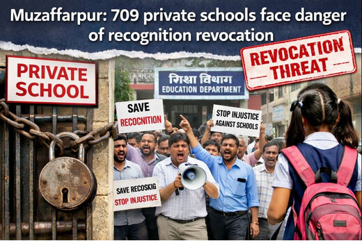 मुजफ्फरपुर में 709 निजी स्कूलों पर गिर सकती है कार्यवाही की गाज, मान्यता रद्द करने की तैयारी शुरू