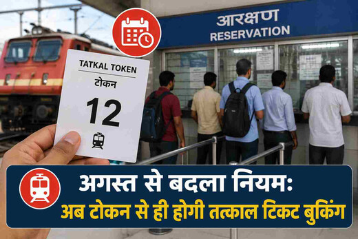 अगस्त से बदला रेलवे का नियम : टोकन के बिना नहीं होगी तत्काल टिकट बुकिंग