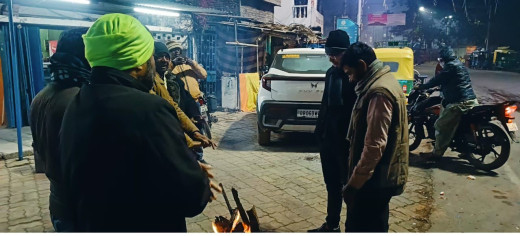 मुजफ्फरपुर नगर निगम ने की अलाव जलाने की व्यवस्था