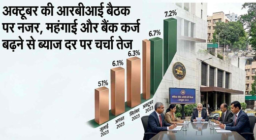 अक्टूबर की आरबीआई बैठक पर नजर, महंगाई और बैंक कर्ज बढ़ने से ब्याज दर पर चर्चा तेज