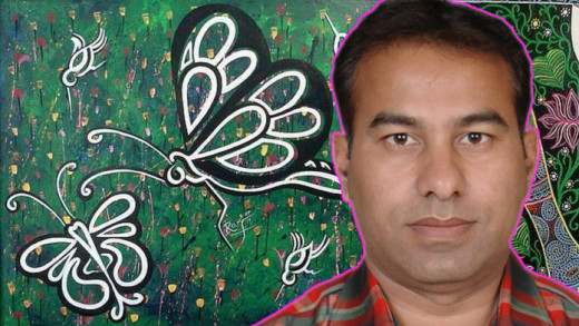 बिहार के आर्टिस्ट की दुबई में छाई कोसी की पेंटिंग 