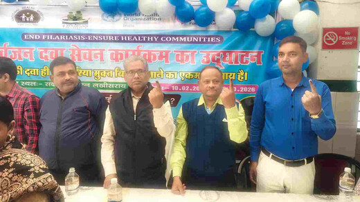 सर्वजन दवा सेवन अभियान का शुभारंभ : 17 दिनों तक घर-घर खिलाई जाएगी फाइलेरिया रोधी दवा