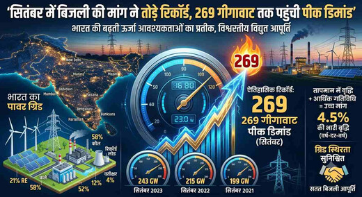 कम बारिश और बढ़ती गर्मी ने बढ़ाया बिजली संकट, सितंबर में मांग रही रिकॉर्ड स्तर पर