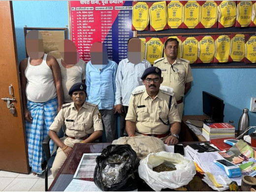 पीपरा में मादक पदार्थ के साथ चार तस्कर धराए, तस्करी की योजना नाकाम