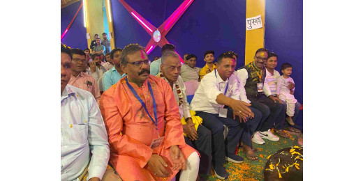 साहू समाज ने सौहार्दपूर्ण रूप से मनाया होली मिलन समारोह