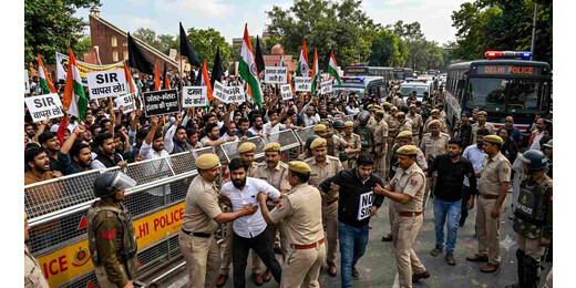 SIR को लेकर दिल्ली में प्रदर्शन, जंतर-मंतर पर कई प्रदर्शनकारी हिरासत में