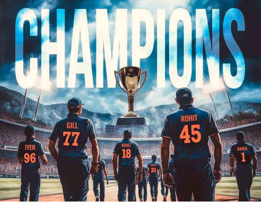चैम्पियंस ट्रॉफी 2025 : भारत ने फाइनल में न्यूजीलैंड को रौंदा, जीता 2025 चैंपियंस ट्रॉफी का खिताब