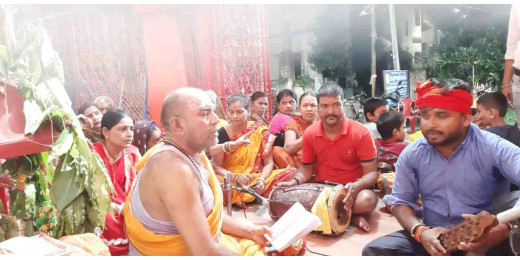 काली बारी रोड स्थित बालाजी हनुमान मंदिर के प्रांगण में भंडारा आयोजित