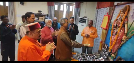 हरित कुंभ सफल बनाने हेतु थैला-थाली पूजन व भारत माता आरती का आयोजन सुदामा 