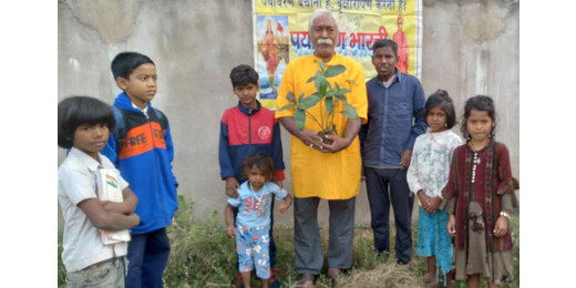 विश्व टेलीविजन दिवस पर हरित पहल, विद्यालय परिसर में लगाए गए फलदार पेड़