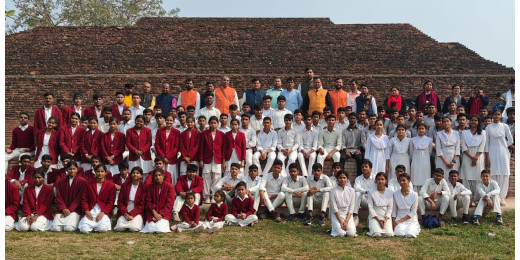 सरस्वती विद्या मंदिर के छात्रों ने नालंदा विश्वविद्यालय का किया शैक्षणिक भ्रमण