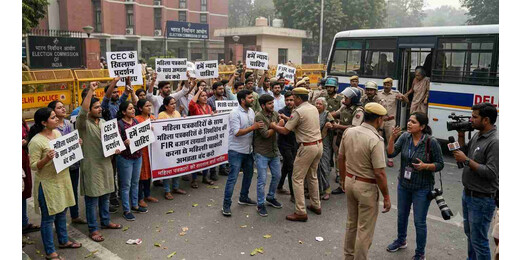 सीईसी के खिलाफ प्रदर्शन के बीच 17 लोग गिरफ्तार, महिला पत्रकारों की शिकायत पर एफआईआर की मांग