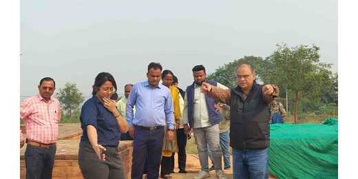 लाली पहाड़ी में सौंदर्यीकरण कार्य तेज, डीएम ने लिया कार्यों का जायजा