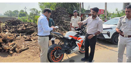यातायात नियमों के उल्लंघन पर कार्यवाई, लखीसराय में 31 वाहन चालकों का काटा गया चालान
