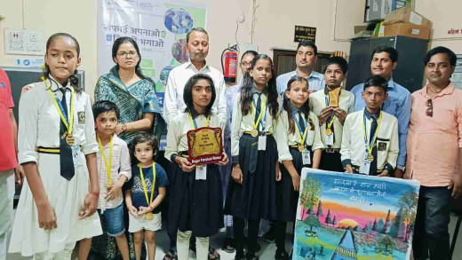 मां भारती पब्लिक स्कूल के बच्चों ने पेंटिंग प्रतियोगिता में लहराया परचम