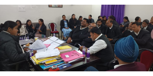 राष्ट्रीय लोक अदालत की सफलता हेतु न्यायिक पदाधिकारियों के साथ बैठक आयोजित