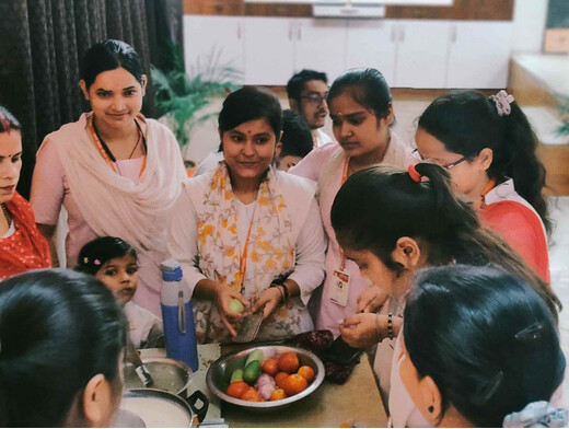 भारतीय खान-पान की विविधता और नवाचार का संगम बना भारती शिक्षक प्रशिक्षण महाविद्यालय का फूड फेयर