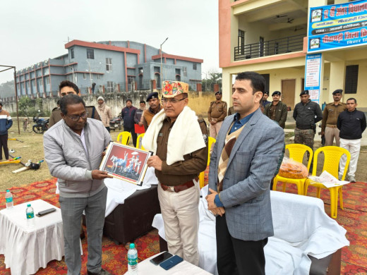 एस.पी. मनोज कुमार तिवारी के स्थानांतरण पर विदाई समारोह आयोजित