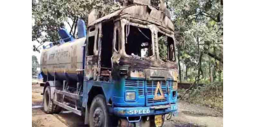 अपराधियों ने श्रीराम कंस्ट्रक्शन साइट पर की फायरिंग, वाहन को भी जलाया