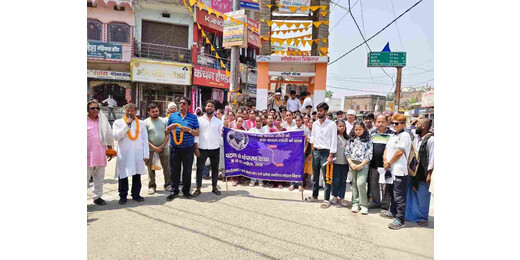 पटना से चंपारण पदयात्रा का मोतीपुर में भव्य स्वागत, युवाओं को गांधी विचारों से जोड़ा गया