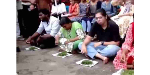 नौकरी नहीं मिलने पर सचिवालय के बाहर घास खाने लगे जेन G
