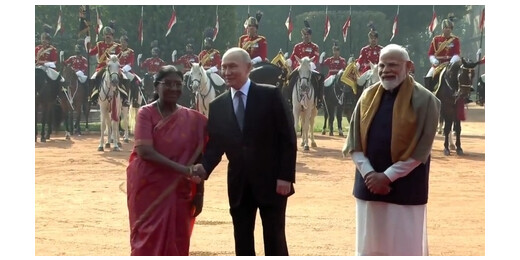 भारत दौरे के दूसरे दिन राष्ट्रपति भवन पहुंचे पुतिन, गार्ड ऑफ ऑनर के साथ औपचारिक स्वागत