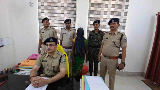 नक्सल कांडों में फरार वांछित नक्सली सोनम मरांडी गिरफ्तार