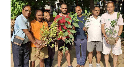 पर्यावरण भारती की पहल: मां की स्मृति में पौधारोपण, मानसिक स्वास्थ्य पर भी हुई चर्चा