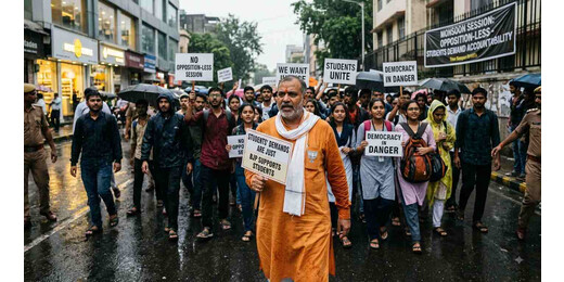 छात्रों के समर्थन में सड़क पर उतरे भाजपा विधायक, विपक्ष विहीन चला मॉनसून सत्र