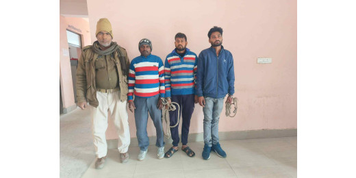 अवैध शराब सेवन मामले में तीन गिरफ्तार