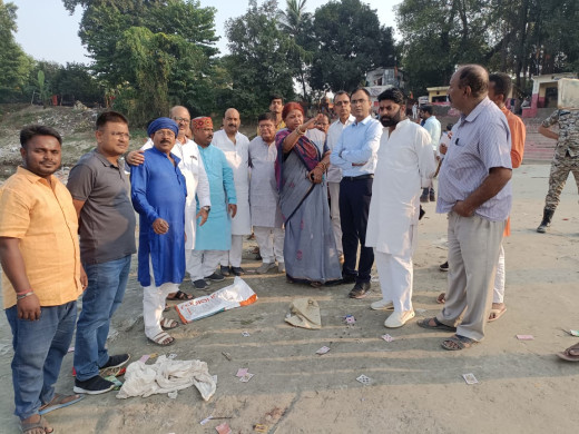 छठ महापर्व की तैयारी में जुटा नगर निगम, महापौर और नगर आयुक्त ने किया घाटों का निरीक्षण