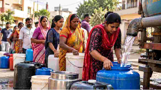 मुजफ्फरपुर के 14 मोहल्लों में जलसंकट, अखाड़ा घाट का पंप खराब होने से 20 हजार लोग परेशान