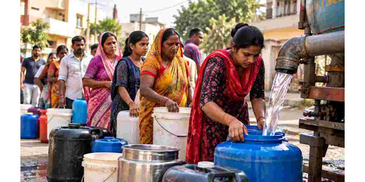 मुजफ्फरपुर के 14 मोहल्लों में जलसंकट, अखाड़ा घाट का पंप खराब होने से 20 हजार लोग परेशान
