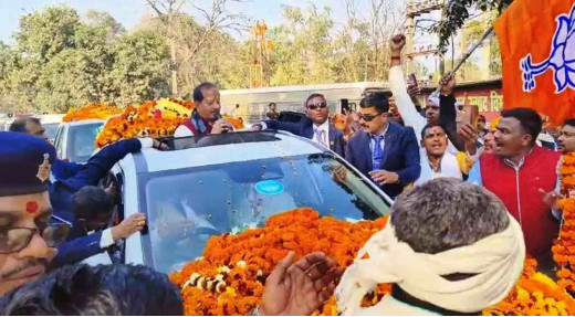 उपमुख्यमंत्री बनने के बाद पहली बार अपने क्षेत्र पहुंचे विजय कुमार सिन्हा